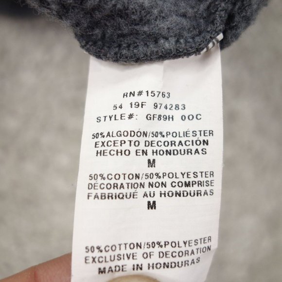 Champion Hoodie Mens Medium Grey Long Sleeve Drawstring Pullover Fleece Logo - Picture 5 of 9